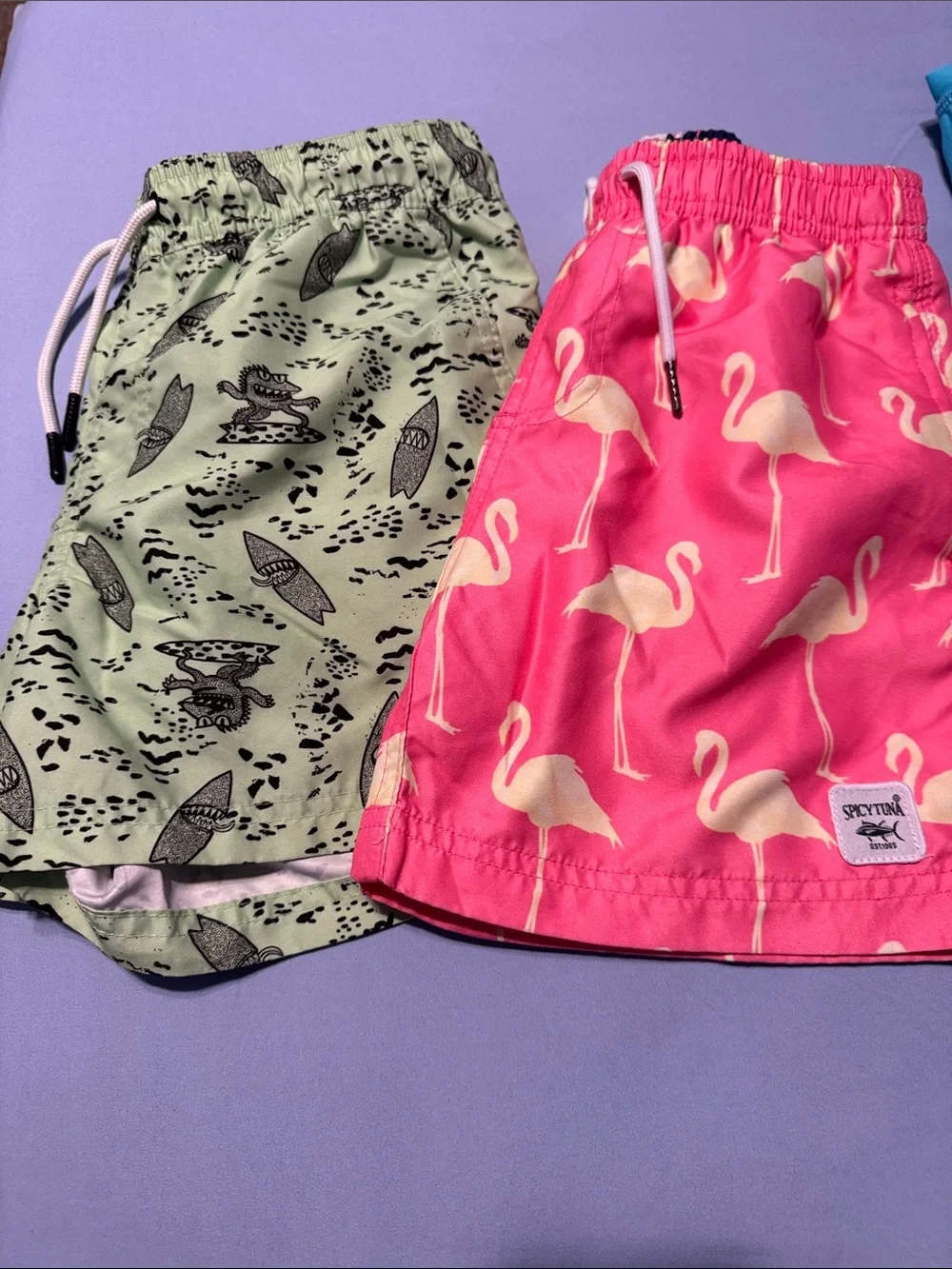 Spotted Kids Flamingo Pink Swim Shorts -